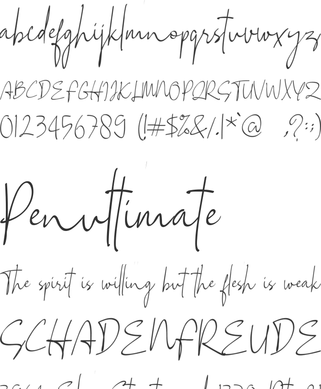 Drawpen font preview