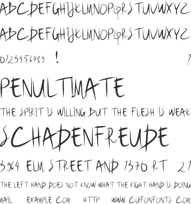 Jajalan font preview