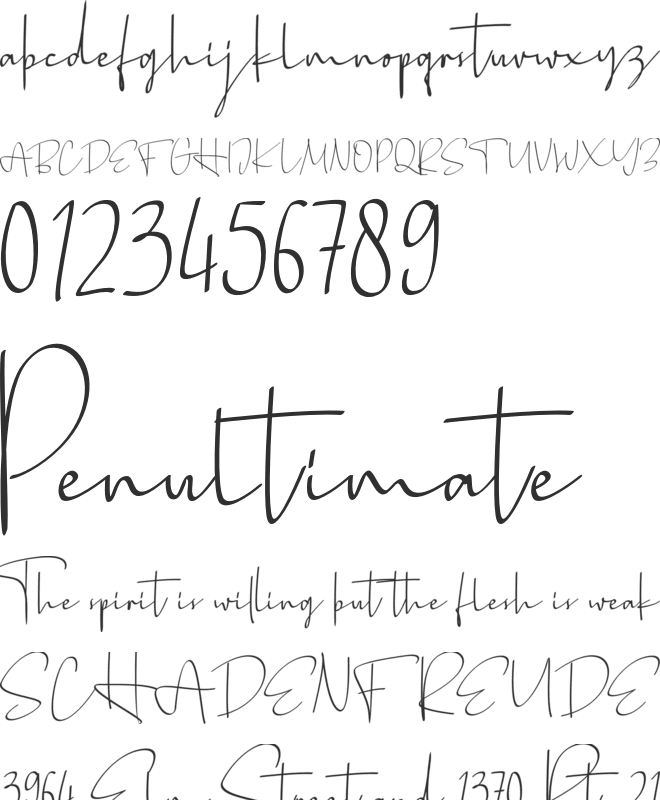 Bellimbing FREE font preview