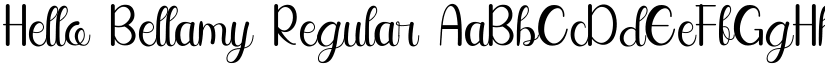 Hello Bellamy Regular font