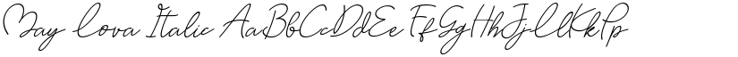 May Lova Italic font