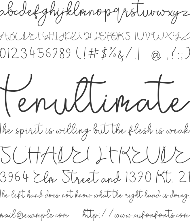 May Lova font preview