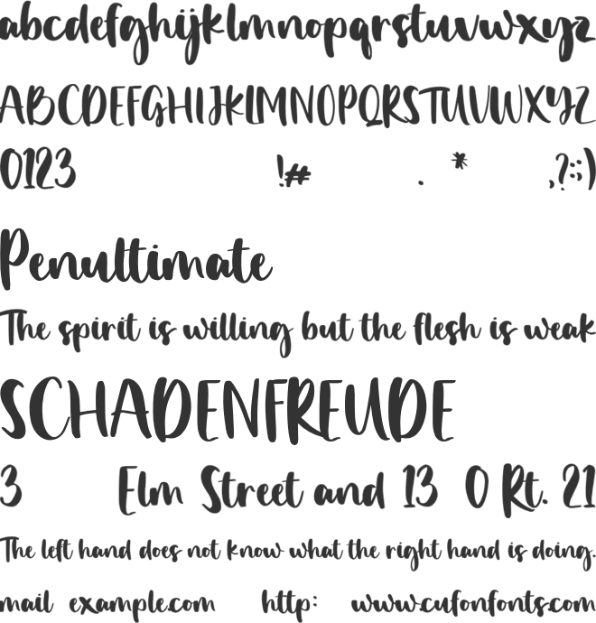 Charming font preview