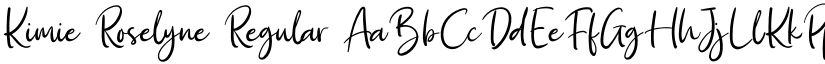 Kimie Roselyne Regular font
