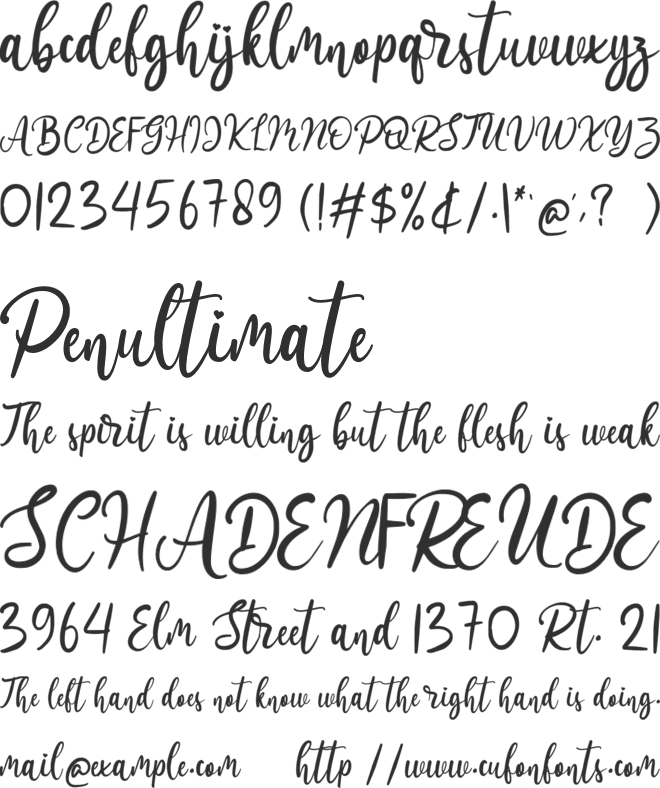 barely font preview