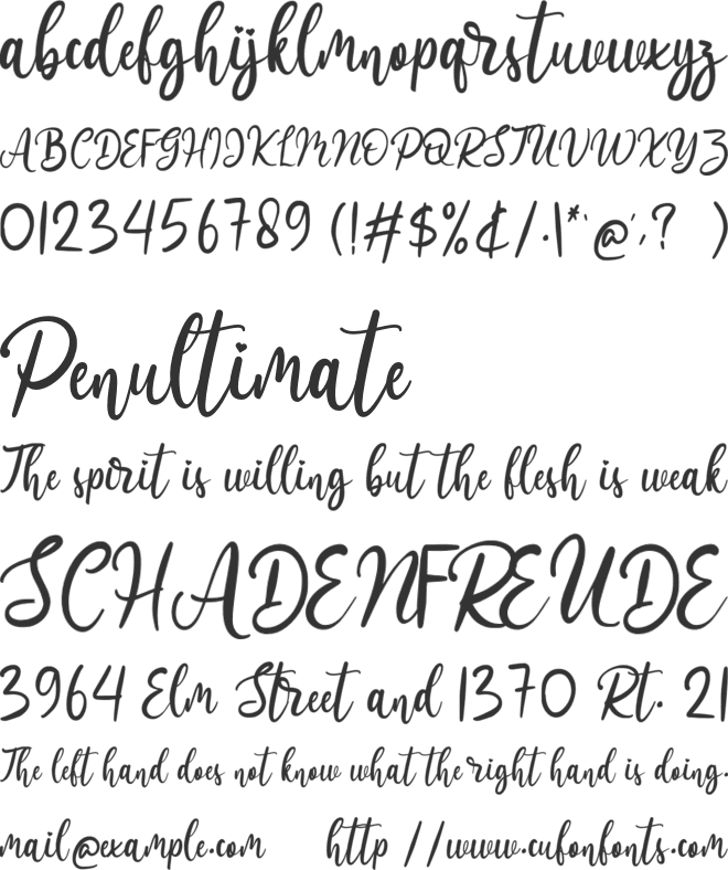barely font preview