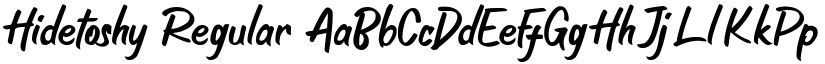Hidetoshy Regular font