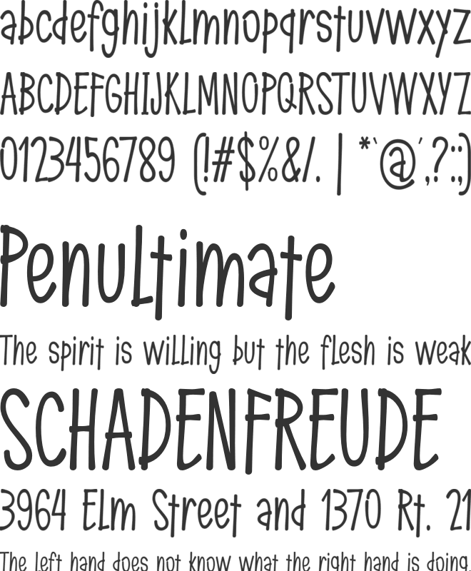 Femila Authenty font preview