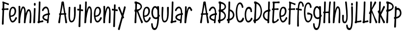Femila Authenty Regular font