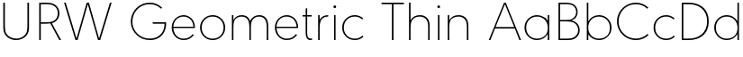 URW Geometric Thin font
