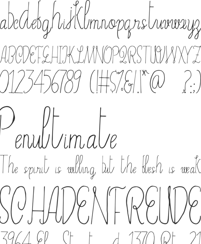 Erica font preview