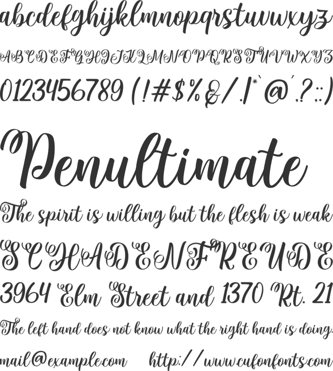 Gabriela font preview