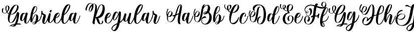 Gabriela Regular font