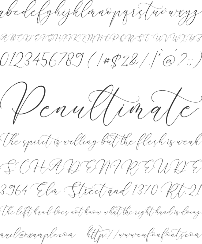 Almyrada Script font preview