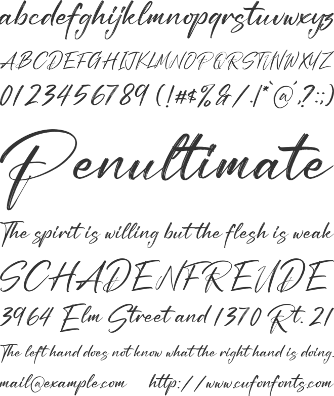 Aoutoory Dragon font preview