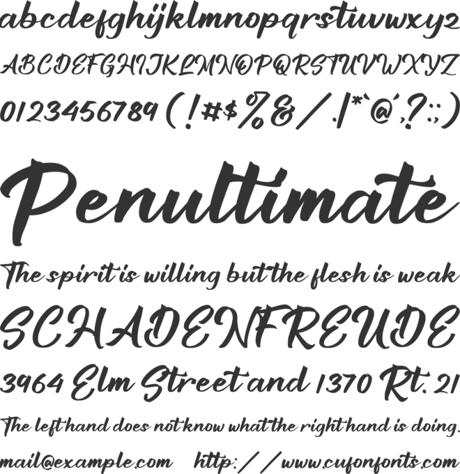 Austyke font preview