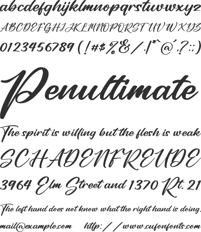 Betanty font preview
