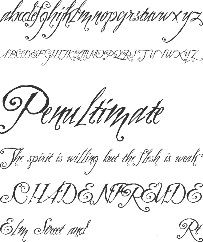 Zothique font preview