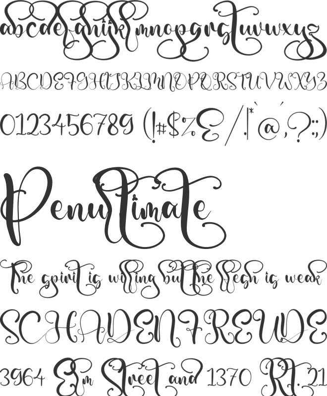 Battera font preview