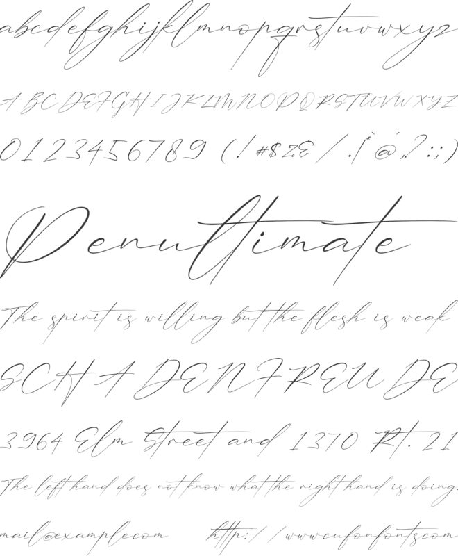 Trescilla Corinne font preview