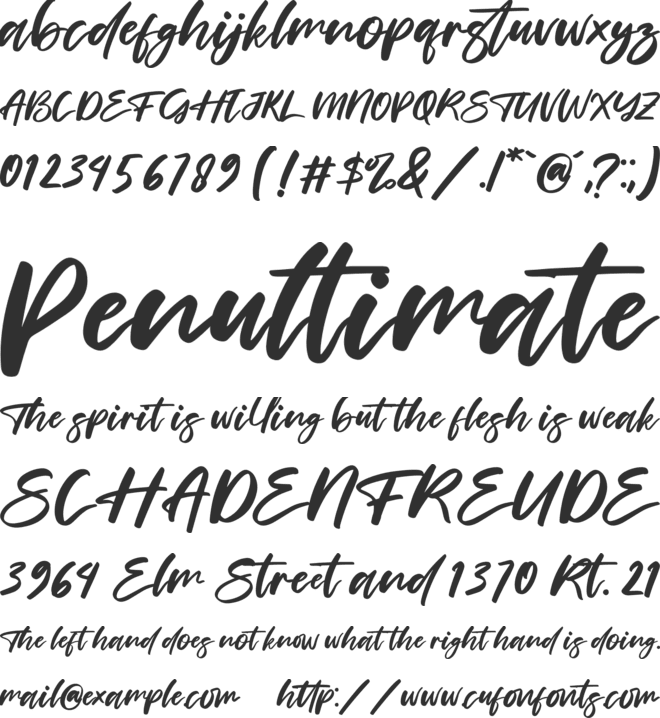 Charming Holiday font preview