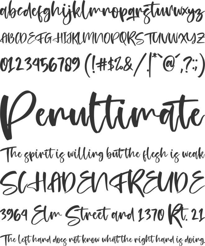 Falinlove font preview