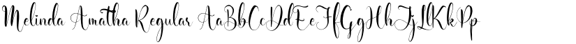 Melinda Amatha Regular font