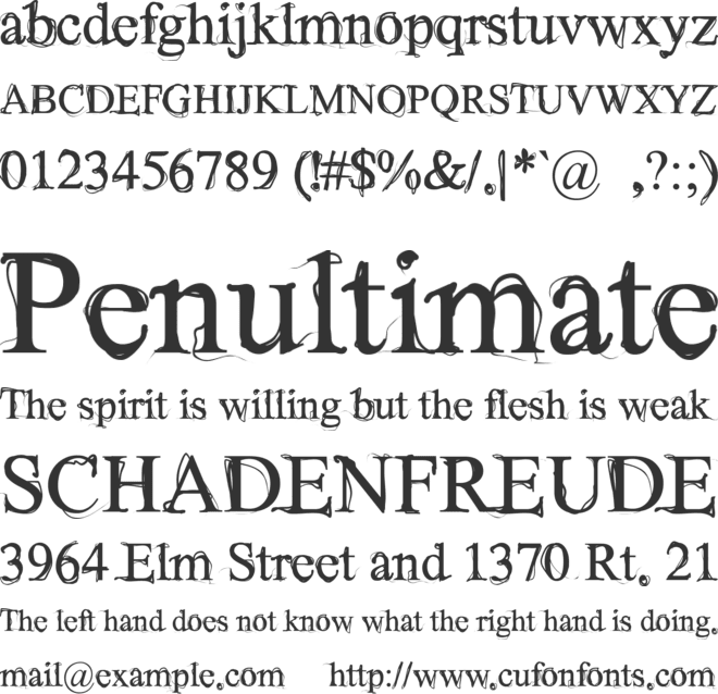 Wilderness font preview