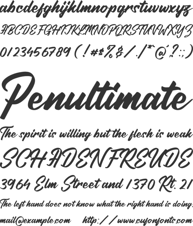 Raymont Qalimba font preview