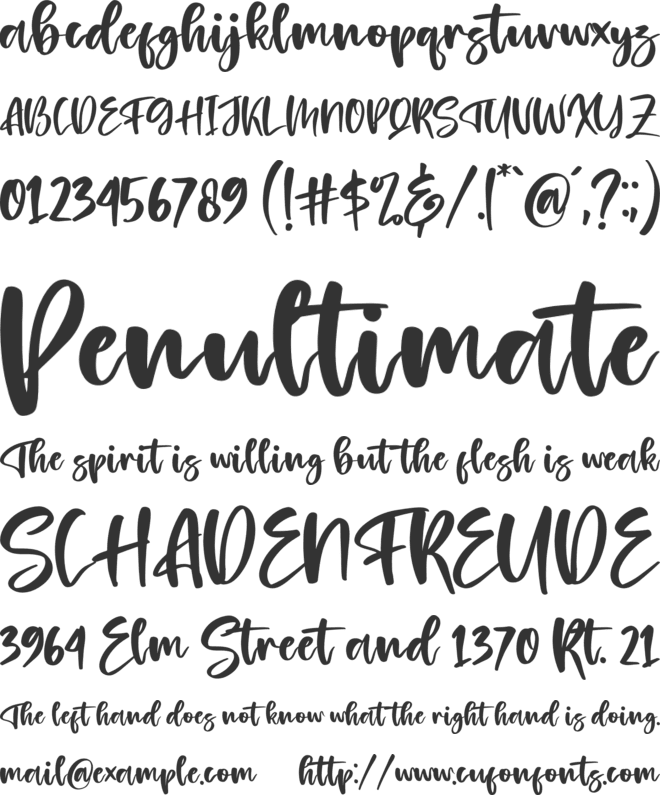 Blondeta font preview