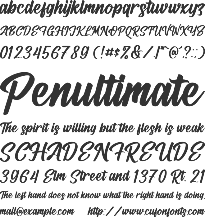 Andylante Jhondyle font preview