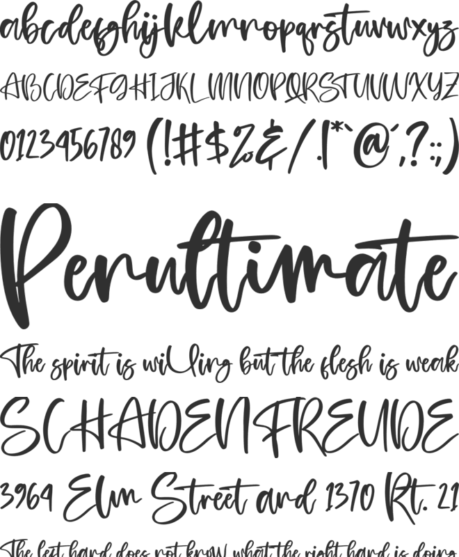 Chilhood font preview