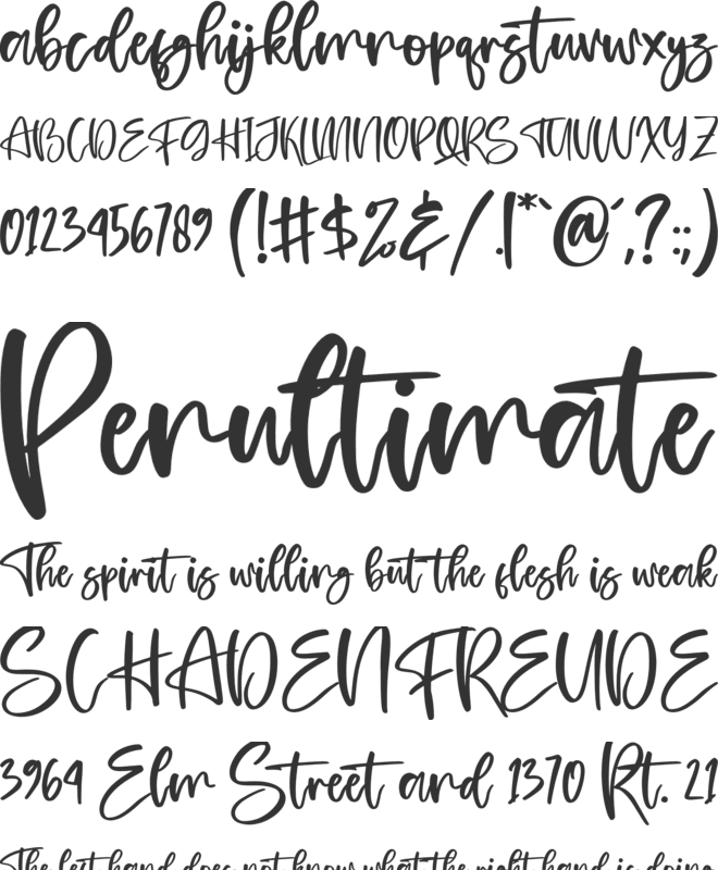 Chilhood font preview