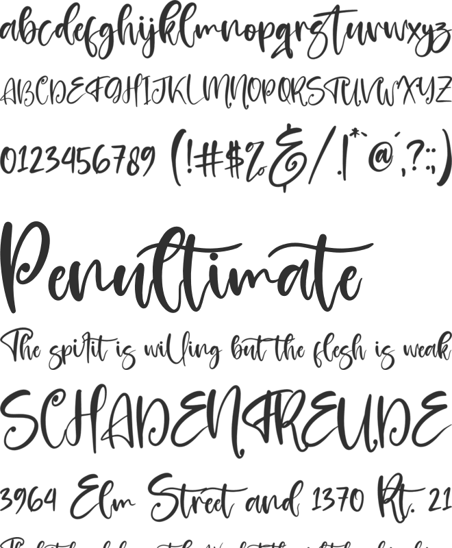 Prilista Delrosa font preview