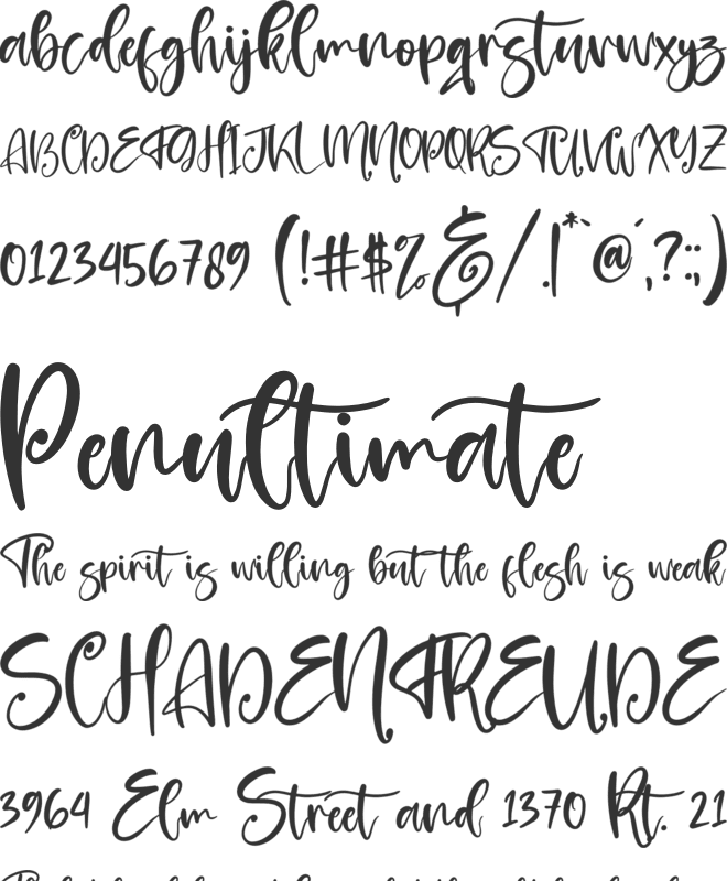 Prilista Delrosa font preview