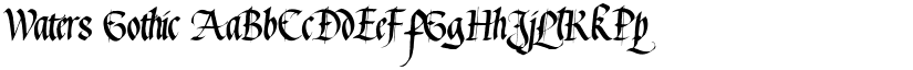Waters Gothic font