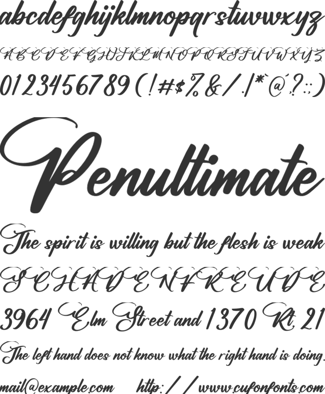 Halittany Badela font preview