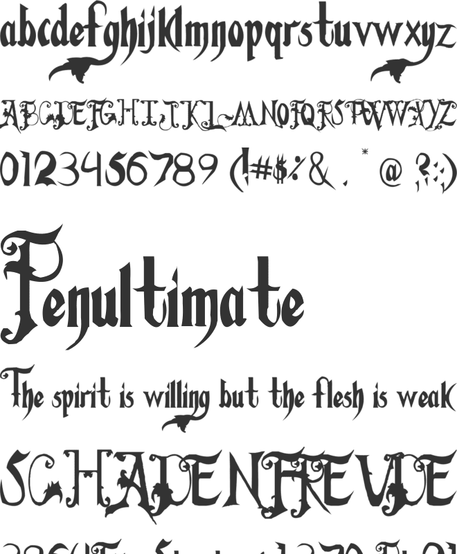 Fiddums Family font preview