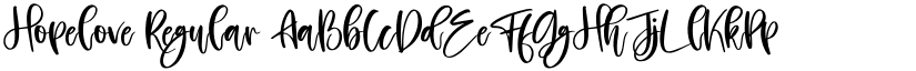 Hopelove Regular font