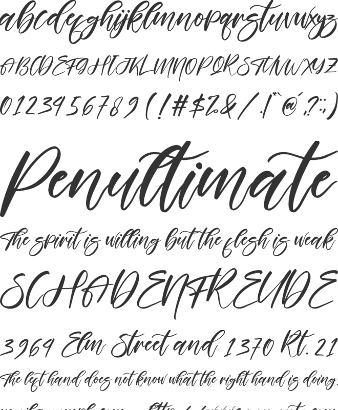 Boutique font preview