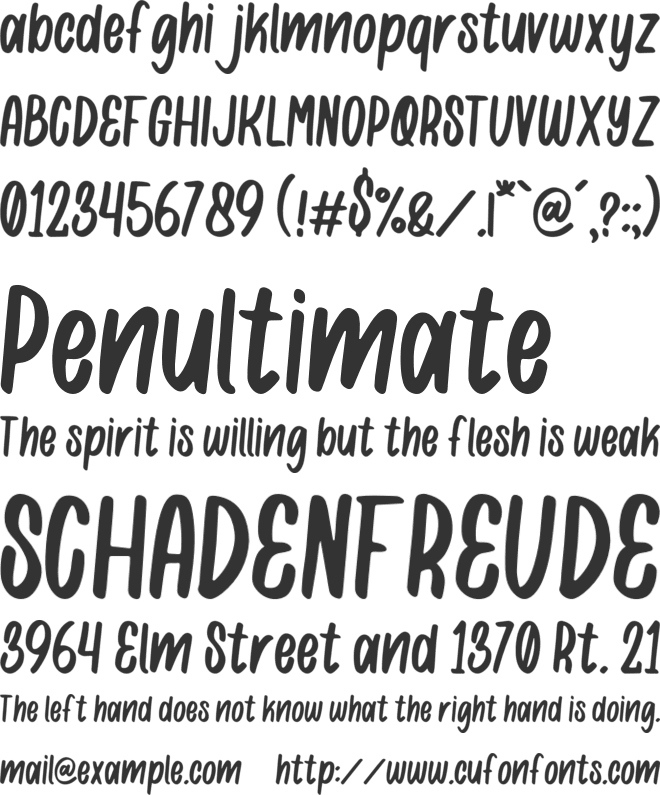 Nostagila font preview