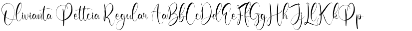 Olivianta Pettcia Regular font