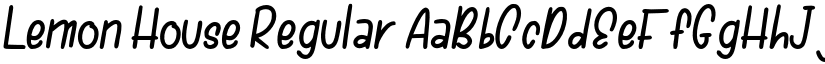 Lemon House Regular font