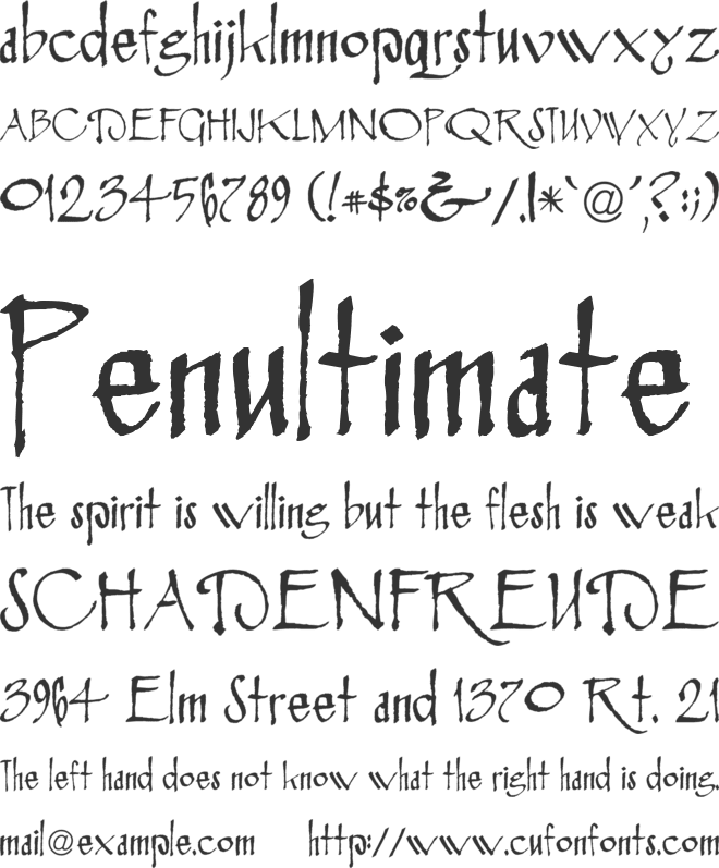 Rosemary Roman font preview