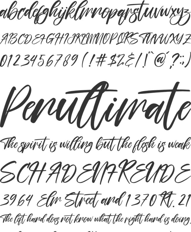 Yellowbird font preview