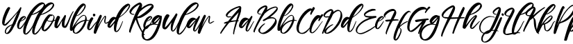 Yellowbird Regular font