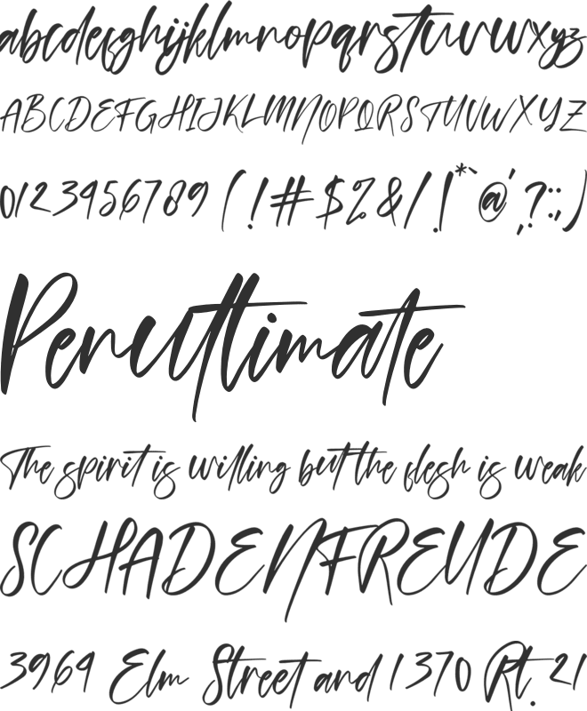 Cantika Prilia font preview