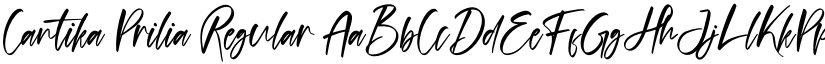 Cantika Prilia Regular font