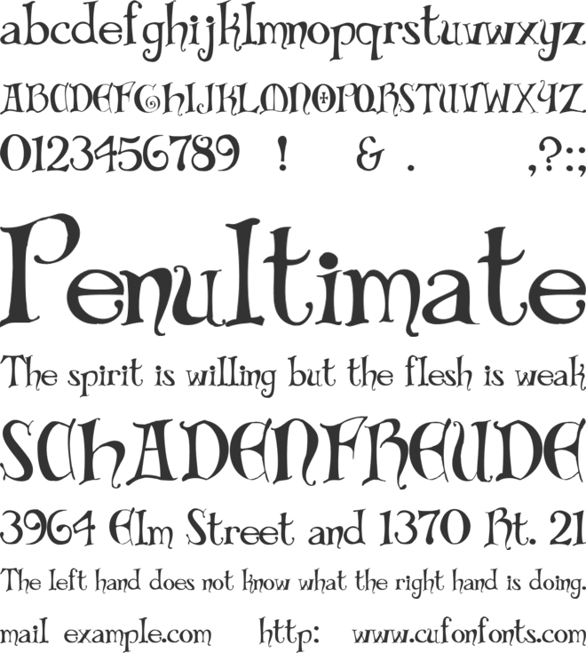 Bibliotheque font preview