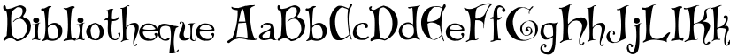 Bibliotheque font